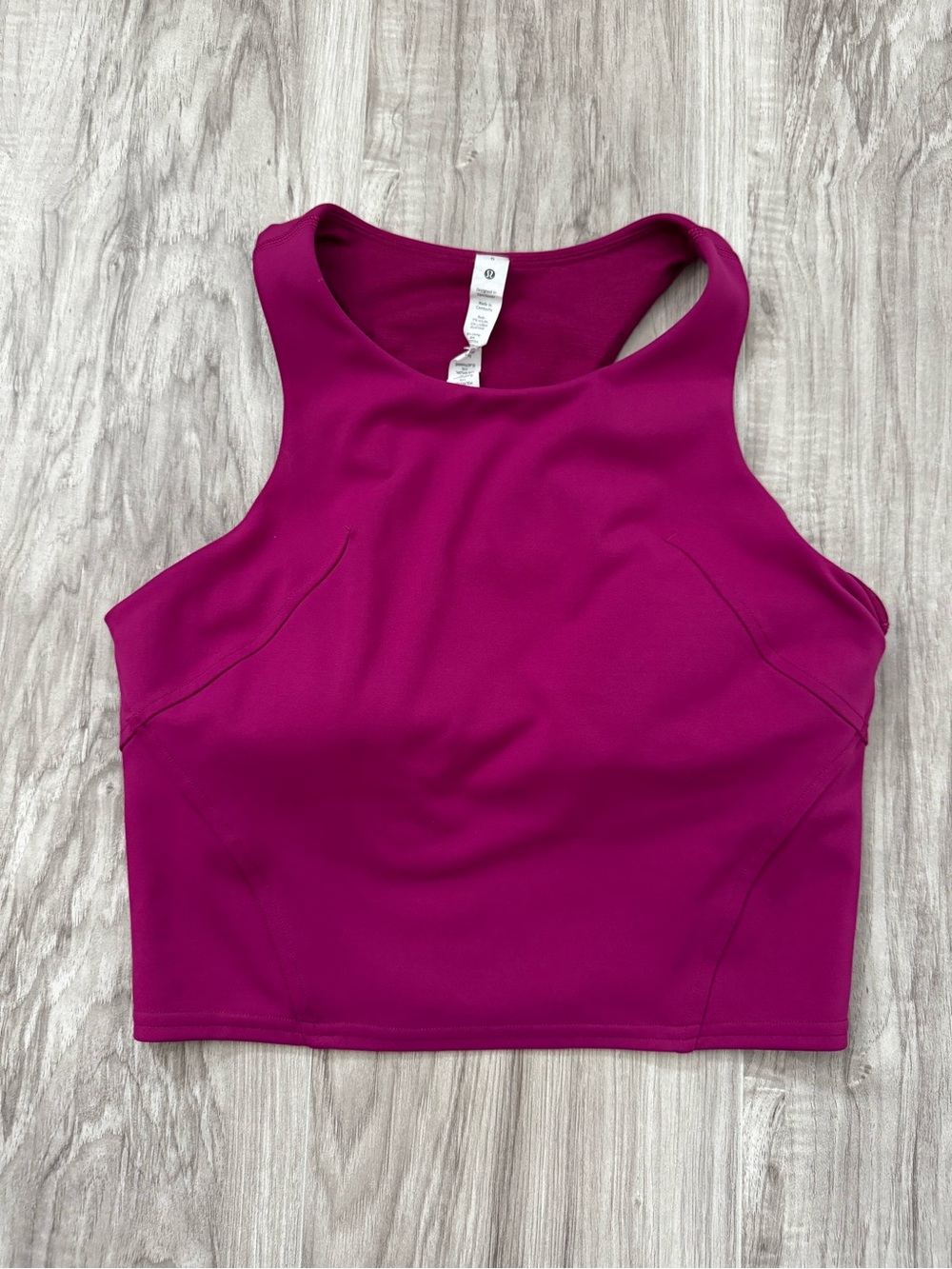 Lululemon Wunder Train Racerback Tank Top Built-In Bra Magenta Purple Size 6 - Picture 2 of 5